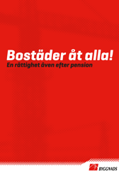 Röd bakgrund med vit text.