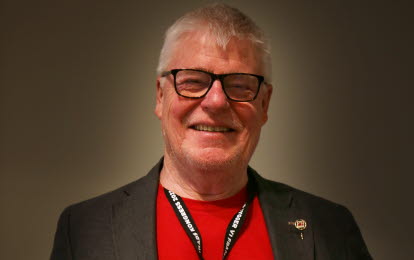 Jan Andersson, ordförande Mälardalen på Byggnads kongress 2022.